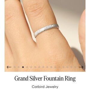 Catbird Grand Silver Fountain Ring